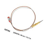 LALAFINA Thermocouple de Cuisinière à Gaz 40 Cm Protection Céramique, Aiguille Longue pour Brûleur Encastré, Pièce Détachée pour Barbecue et Cheminée, Dispositif Sécurité Extinction Flamme