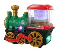 LALAFINA Train Électrique à Vapeur pour Garçon et Filles avec Fonction de Pulvérisation Électrique, en Plastique Vert, sans Assemblage, pour Jouer et Apprendre