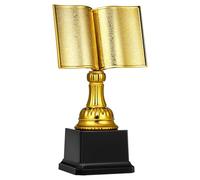 LALAFINA Trophée Sportif Compact en Plastique Or, Pratique et Commémoratif, pour Concours de Lecture et Bibliothèques, Design Exquis et Texture