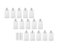 LALAFINA Trousse de Beauté Portable 16 Pièces Bouteilles Rechargeables 100ml en Pet, Facile à Remplir, pour Activités en Plein Air et Camping, Protège Cosmétiques