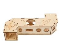 LALAFINA Tunnel en Bois Naturel pour Hamster Cachette et Tube d'exercice pour Cochons d'Inde et Hamsters Nains