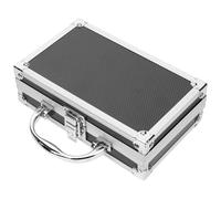 LALAFINA Valise à Outils en Alliage D'aluminium Multifonction Poignée Portable, Organisateur Compact Noir pour Rangement Visserie et Accessoires