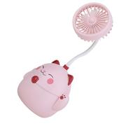 LALAFINA Ventilateur de Bureau USB Chat Porte-stylo, Rose, Plastique