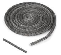 LALAGO 1 cordon d'étanchéité de poêle de 8 mm x 2,5 m, avec gants, résistant au feu, pour porte de cheminée, fumoir, barbecue, isolation des tuyaux et poêle à granulés