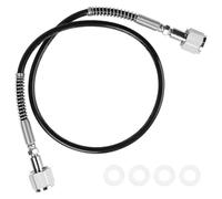 LALAGO 1 Mètre Tuyau de Transfert pour Gaz Protecteur Filetage 2 x W21,8 x 1/14", Tuyau pour Système de Distribution d'Argon, CO2, Gaz Protecteur, Hélium, Comme Coude de Transfert