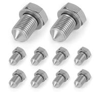 lalago 10 pièces Bouchon de Vidange d'Huile Universel avec Bague d'Étanchéité Filetée Longueur M14x1,5, Écrou Carter Magnétique pour Voitures Motos Compatible avec VW Audi Seat N90813201/02