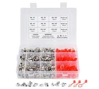 lalago 260 Pièces Graisseur a Visser, Assortiment Graisseur M6 M8 M10, Droit Graisse Raccord 45° 90° 180°, Raccords de Graisse, Embout de Graissage Fixations, Graisseur Hydraulique avec Boîte
