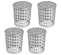 LALAGO 4 Pièces Crapaudine de Gouttière Grille 50-63mm, Gouttière Anti Feuilles Filtre de Descentes en Acier Inoxydable, Grilles de Drainage pour Maison Avant-Toit Fossé Égout pour Éviter les Blocages