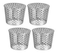 LALAGO 4 Pièces Crapaudine de Gouttière Grille 75-90mm, Gouttière Anti Feuilles Filtre de Descentes en Acier Inoxydable, Grilles de Drainage pour Maison Avant-Toit Fossé Égout pour Éviter les Blocages
