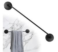 LALAGO 55cm Porte-Serviettes à Ventouse 304 Acier INOX Crochets à Ventouse sans Percer, Barre Porte-Serviettes de Salle de Bain étanche à Vide Capacité de Charge 5KG/PC Noir pour Paroi de Douche