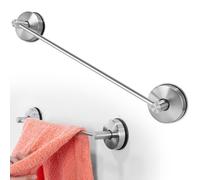 LALAGO 55cm Porte-Serviettes à Ventouse 304 Acier INOX Crochets à Ventouse sans Percer, Barre Porte-Serviettes de Salle de Bain étanche à Vide Capacité de Charge 5KG/PC Argent pour Paroi de Douche