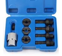 lalago 8 Pièces Kit de Filets Rapportés pour Boulons et Écrous de Roue, Réparation de Filetage, Taraud pour Boulons et Écrous de Roue, Outil pour Boulons de Roue M12 M14