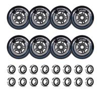 LALAGO 8 Pièces Roues de Rollers 72mm, 88A SHR PU, Roulements ABEC 9 | Roues de Patins à Roulettes de Rechange, Inline Skate Wheels, Roues pour Rollerblade pour K2 Hudora Gonex Apollo