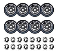 LALAGO 8 Pièces Roues de Rollers 80mm, 88A SHR PU, Roulements ABEC 9 | Roues de Patins à Roulettes de Rechange, Inline Skate Wheels, Roues pour Rollerblade pour K2 Hudora Gonex Apollo