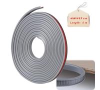 LALAGO Bande de Chant en Forme de U, Bande de Protection autocollante en TPE Flexible en Forme de U pour Bords de Meubles, Garniture de Bord Adhésif pour Restauration de Meubles (Gris, 9mmx6m)