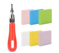 LALAGO Bloc de Gravure pour Tampons en Caoutchouc avec Gouges de Gravure, Kit de Démarrage pour Impression Sur Bloc, Kit de Gravure de Tampons en Caoutchouc pour Le Scrapbooking, Cartes Postales