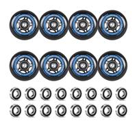LALAGO Lot de 8 Roues de Rollers en Ligne, 70mm Roues de Patins à Roulettes de Rechange Avec Roulements ABEC 9