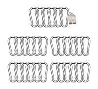 LALAGO Mousqueton de Fixation pour Charges Lourdes, 30Pcs M4 40mm x φ4mm Mousqueto en Acier Inoxydable 304, Grand Mousqueton INOX de Fixation Capacité de Charge de 30kg