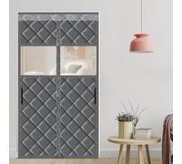 lalago Rideau Isolant Thermique avec Magnétique, 110x220cm Isolant Thermique Isolation Porte, Rideau de Porte Magnétique à Isolation Thermique, au Froid et au Bruit, Adapté aux Animaux (avec Fenêtre)