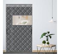 LALAGO Rideau Isolant Thermique avec Magnétique, 120x220cm Isolant Thermique Isolation Porte, Rideau de Porte Magnétique à Isolation Thermique, au Froid et au Bruit, Adapté aux Animaux (avec Fenêtre)