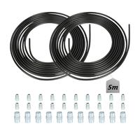 LALAGO Tuyau de Frein, 2 Pcs Longueurs 5m, Ø 3/16" (4,75mm), Conduite Générale de Fein, Kit de Conduite Générale de Frein de Rechange pour Automobile