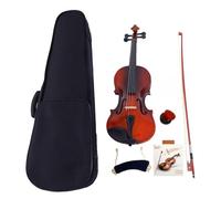 LALAHO Violon 4/4 Pleine Grandeur, en Bois Massif avec Étui, Corde D'Arc, Colophane, Repose-Épaules à Ressort, pour Adultes Débutants (Naturel)