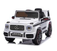 LALAHO Voiture électrique pour Enfants Mercedes G63，Véhicule Electrique Enfant 3 à 6 Ans avec Télécommande 2.4G，2 Portes avec MP3 (Blanc)