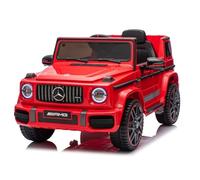 LALAHO Voiture électrique pour Enfants Mercedes G63，Véhicule Electrique Enfant 3 à 6 Ans avec Télécommande 2.4G，2 Portes avec MP3 (Rouge)