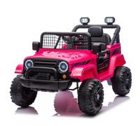 LALAHO Voiture Véhicule électrique Enfant 12V avec télécommande à 2,4 GHz,V. Max. 2,8 Km/h télécommande Effets sonores (Rose1)