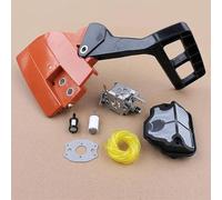 LALAL Couvercle de chaîne de pignon d'embrayage, poignée de frein, ensemble de carburateur for Husqvarna 136 137 141 142, pièce de rechange for tronçonneuse