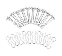 LALAL Goupilles de Cisaillement n° 738-04124A et goupilles Fendues for Ensemble de souffleuse à Neige en métal 1/4" x 1-1/2" Accessoires for Ensemble de souffleuse à Neige