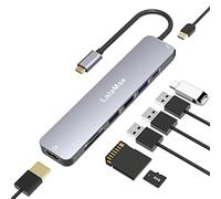 LalaMax Hub USB C 8 en 1 Adaptateur multiport pour MacBook, USB C vers HDMI4K60 SD TF USB 3.0 USB 2.0 USB C Dongle de date