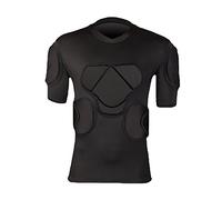 Lalander Maillot de protection à manches courtes rembourré pour football, basketball, paintball, arts martiaux, rugby