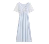 Lalander Robe de Nuit Vintage Victorienne à Manches Courtes pour Femme et Fille