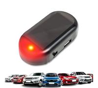 L'alarme Solaire de Voiture, Alarme de Voiture Lumière, Alarme Voiture Anti vandalisme, Avertissement de Solaire Système Anti-vol Flash, Alarme Factice Voiture de Sécurité Lampe de Voiture (Rouge)