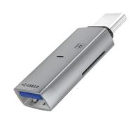 lalasis Adaptateur OTG USB C vers USB 3.0 Transfert de données 2 en 1 Lecteur de Carte TF 480Mbps,adapté aux clés USB Windows/Android/i-OS/iPhone séries 16/15,Galaxy,iPad Pro/Air,MacBook Pro/Air