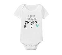 Lalasol Body Bébé Garçon Ou Fille Je Peux Pas J'ai Bêtise Avec Papa Idée Cadeau Naissance Noël Anniversaire - Imprimé en France