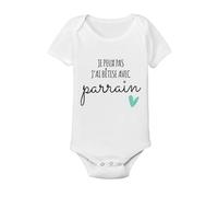 Lalasol Body Bébé Garçon ou Fille Je peux Pas J'ai Bêtise Avec Parrain Idée Cadeau Naissance Fille ou Garçon Noël Anniversaire