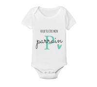 Lalasol Body Bébé Garçon ou Fille Veux Tu Etre Mon Parrain Idée Cadeau Naissance Fille ou Garçon Noël Anniversaire