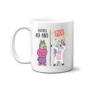 Lalasol Mug Humour 40 ans Homme Femme - Tasse Drôle et Rigolote Pour le Cadeau d'Anniversaire Cinquante ans - Imprimé en France