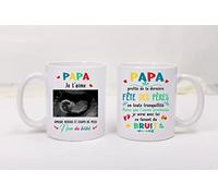 Lalasol Mug Personnalisé Echographie - Tasse Idée Cadeau Pour Futur Papa Pour Annonce Grossesse Fête Des Pères l'Anniversaire Noël - Imprimé en France
