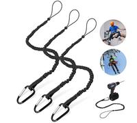 LALATOK 3PCS Cordon de Sécurité pour Travaux en Hauteur, Laisse à Outil de Sécurité Rétractable, Lanière de Sécurité avec Mousqueton, Limite de Poids Maximum10-15KG Longe de Sécurité