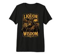 L'alcool Entre dans la Sagesse Sort Gorilla T-Shirt Haut de Gamme