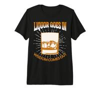 L'alcool Entre, la Sagesse Sort T-Shirt Haut de Gamme