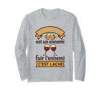 L'alcool Est Un Ennemi Fuir L'ennemi C'est Lâche Drôle Bière Manche Longue