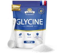 LALEA Glycine Cristallisée 100% Pure - Acide Aminé en Poudre - 1250g - Composant du Collagène - Sans Additifs - Vegan - Idéale en Routine du Soir - Grand Format