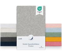 Laleni 1 set de draps-housses en éponge 38x77cm Housse de couffin e Oeko-TEX, Draps-housses sans plis pour lit d'enfant, lit de bébé et panier Moses, Moonlight Grey - Gris