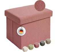Laleni Banc avec espace de rangement - Banc coffre avec espace de rangement 41x31x31 cm - Coffre de siège avec espace de rangement - Cube de siège - Caisses de rangement en corail