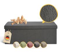 Laleni Banc avec espace de rangement spacieux - Banc coffre avec espace de rangement 110x38x38 cm - Coffre de lit Coffre de siège - Coffre de siège en anthracite
