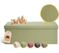 Laleni Banc avec espace de rangement spacieux - Banc coffre avec espace de rangement 110x38x38 cm - Coffre de siège avec espace de rangement - Coffre de siège vert